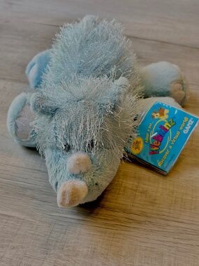 Ganz Webkinz Blue Rhino Plush Stuffed Animal w/ Unused Code 8" Retired *Read